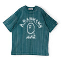 A Bathing Ape Brush College Relaxed Fit Tee M (Green) T-shirt Top