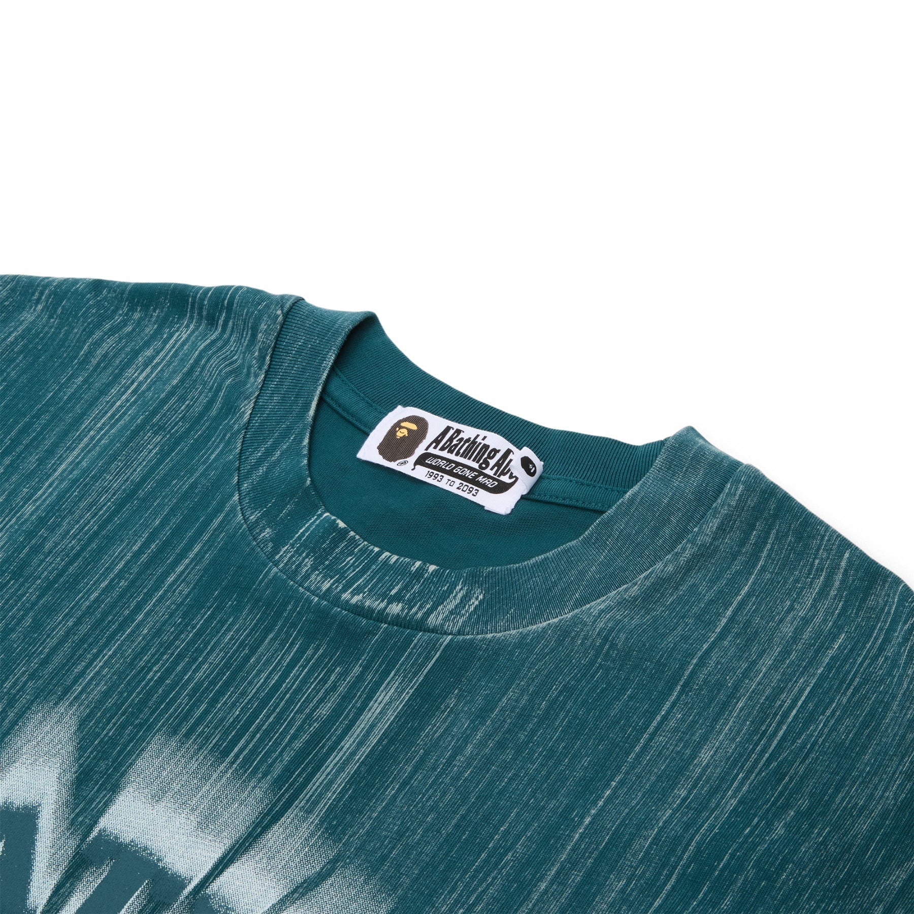A Bathing Ape Brush College Relaxed Fit Tee M (Green) T-shirt Top
