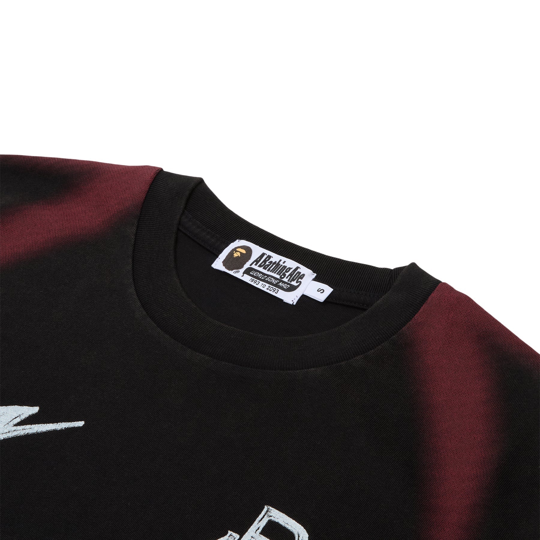 A Bathing Ape Heavy Wash Hand Draw Football Multi Logo Relaxed Fit Tee M (Black) T-shirt Top