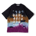 A Bathing Ape Color Camo Tie Dye Destroyed Multi Logo Relaxed Fit Tee M (Black) T-shirt Top