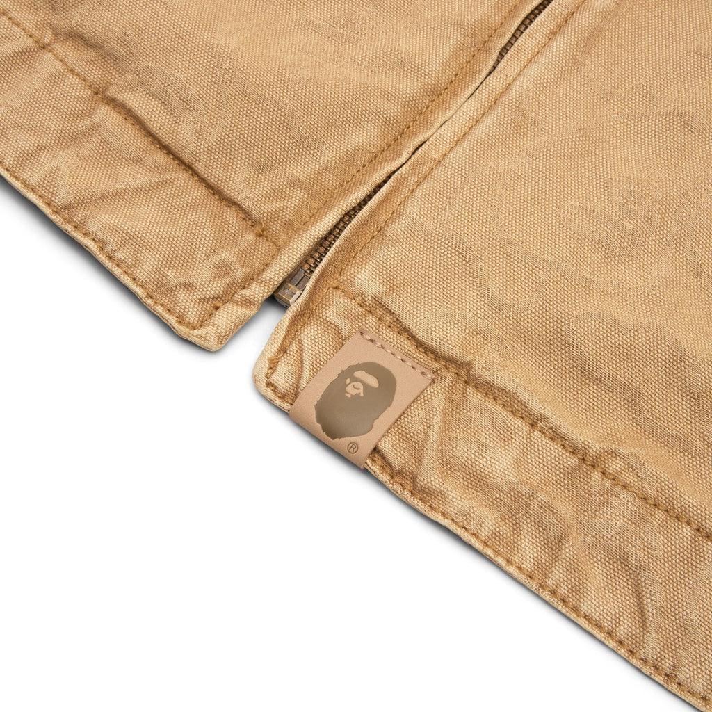 A Bathing Ape Line Camo Jacquard Garment Dyed Padded Work Jacket (Beige) Top