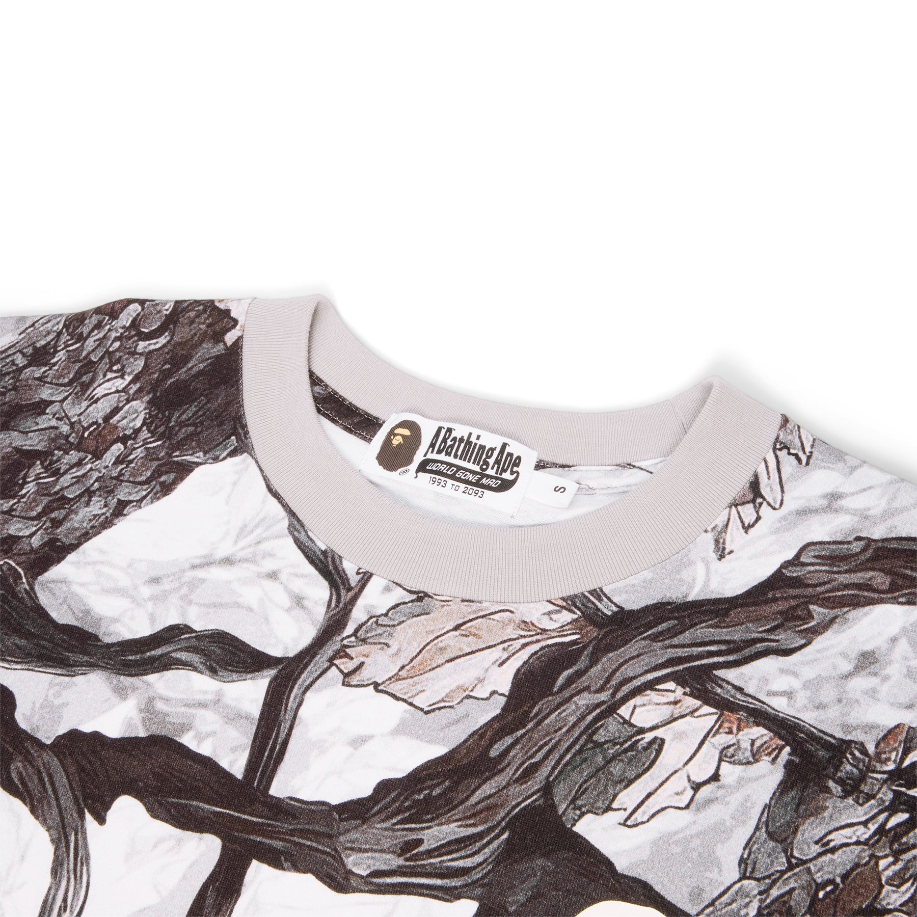 A Bathing Ape Tree Edge Camo Relaxed Fit Tee (White)Top
