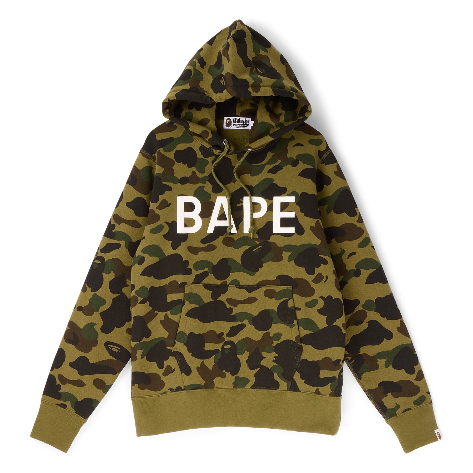 A Bathing Ape 1ST Camo Bape Pullover Hoodie (Green) Top