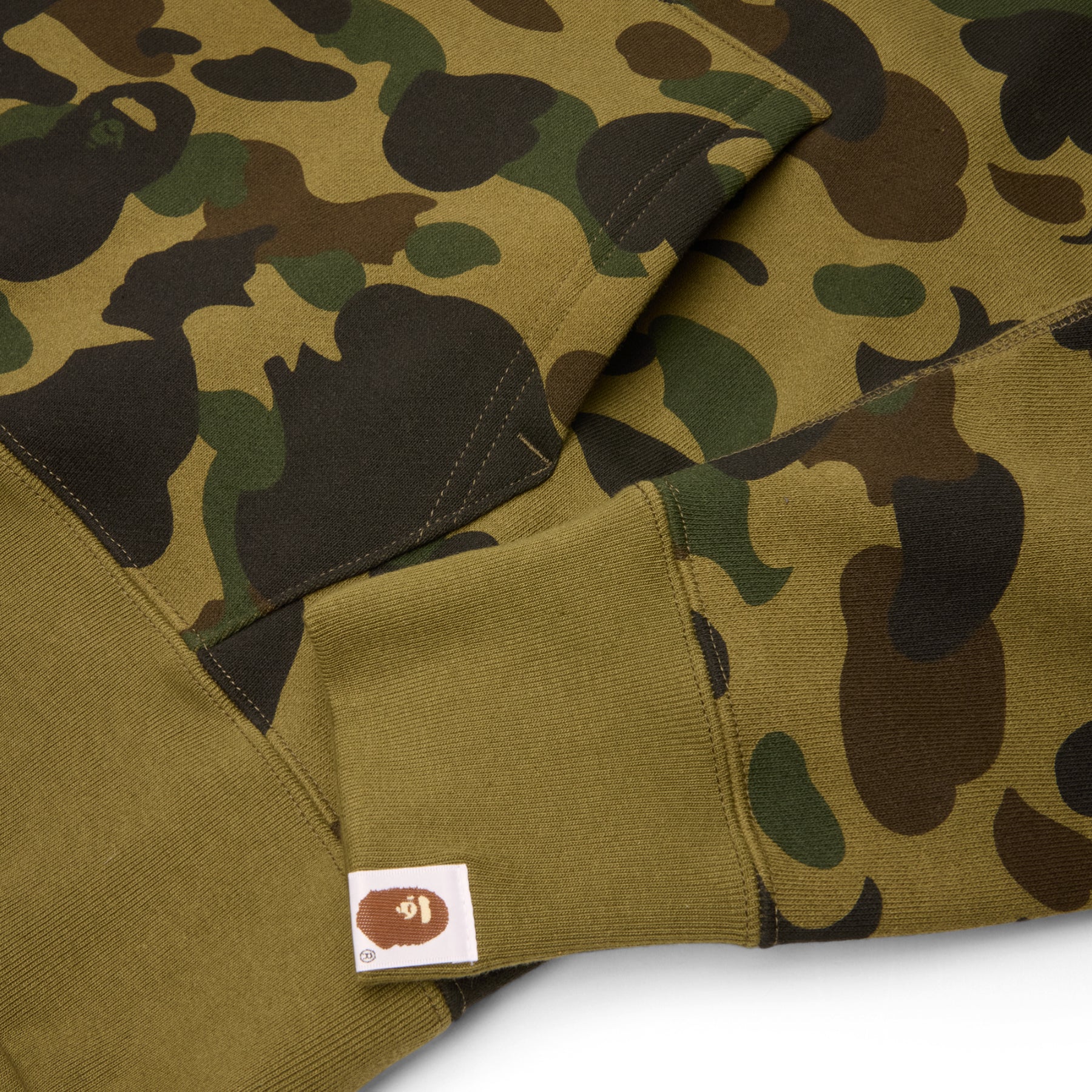 A Bathing Ape 1ST Camo Bape Pullover Hoodie (Green) Top