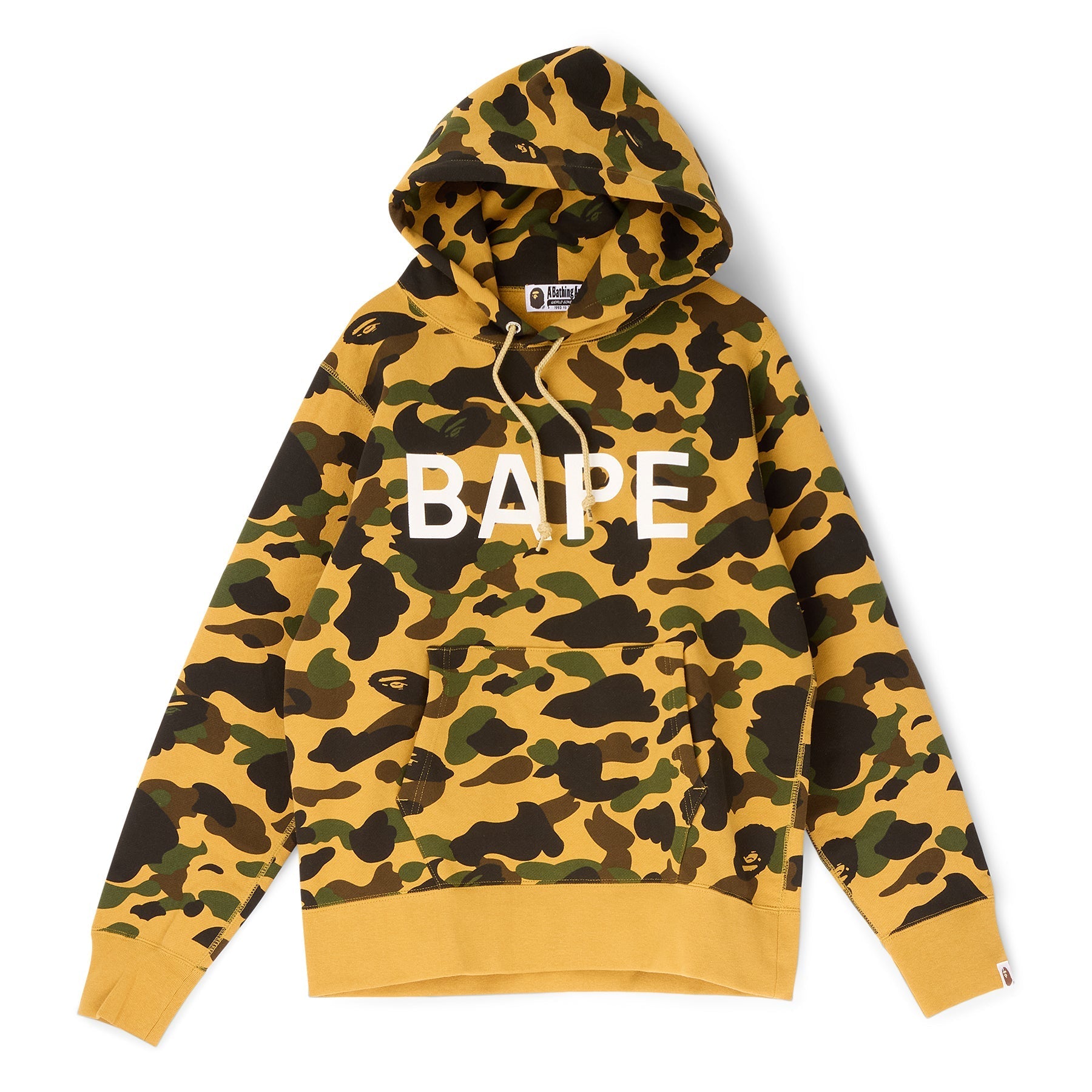 A Bathing Ape 1ST Camo Bape Pullover Hoodie (Yellow) Top