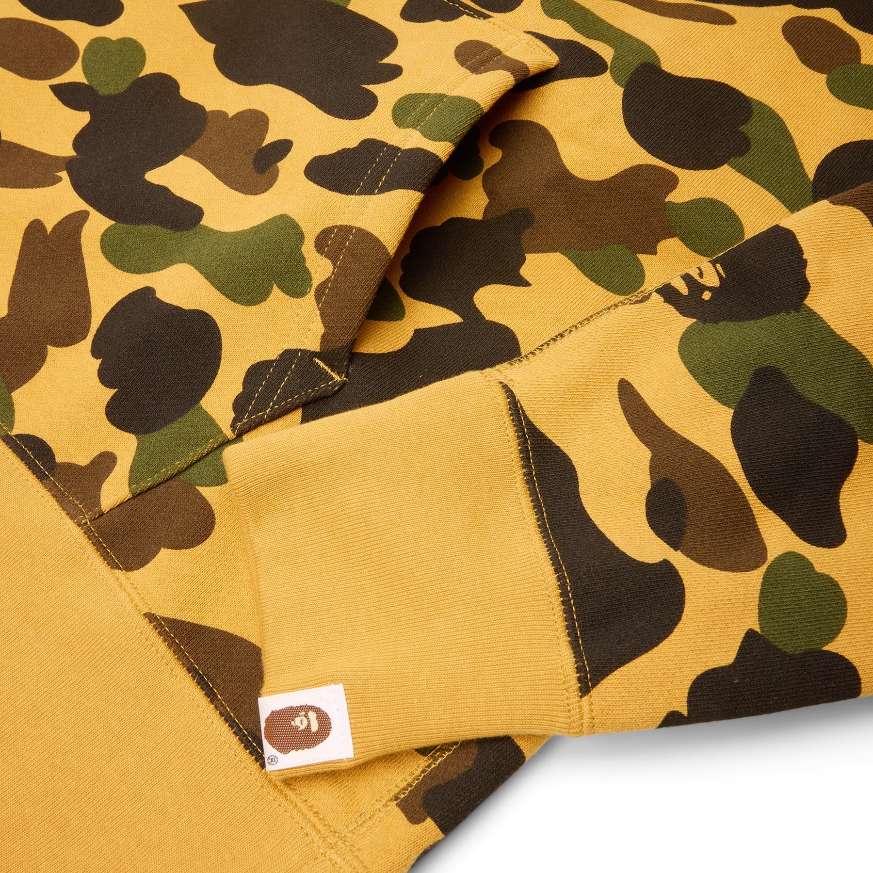 A Bathing Ape 1ST Camo Bape Pullover Hoodie (Yellow) Top