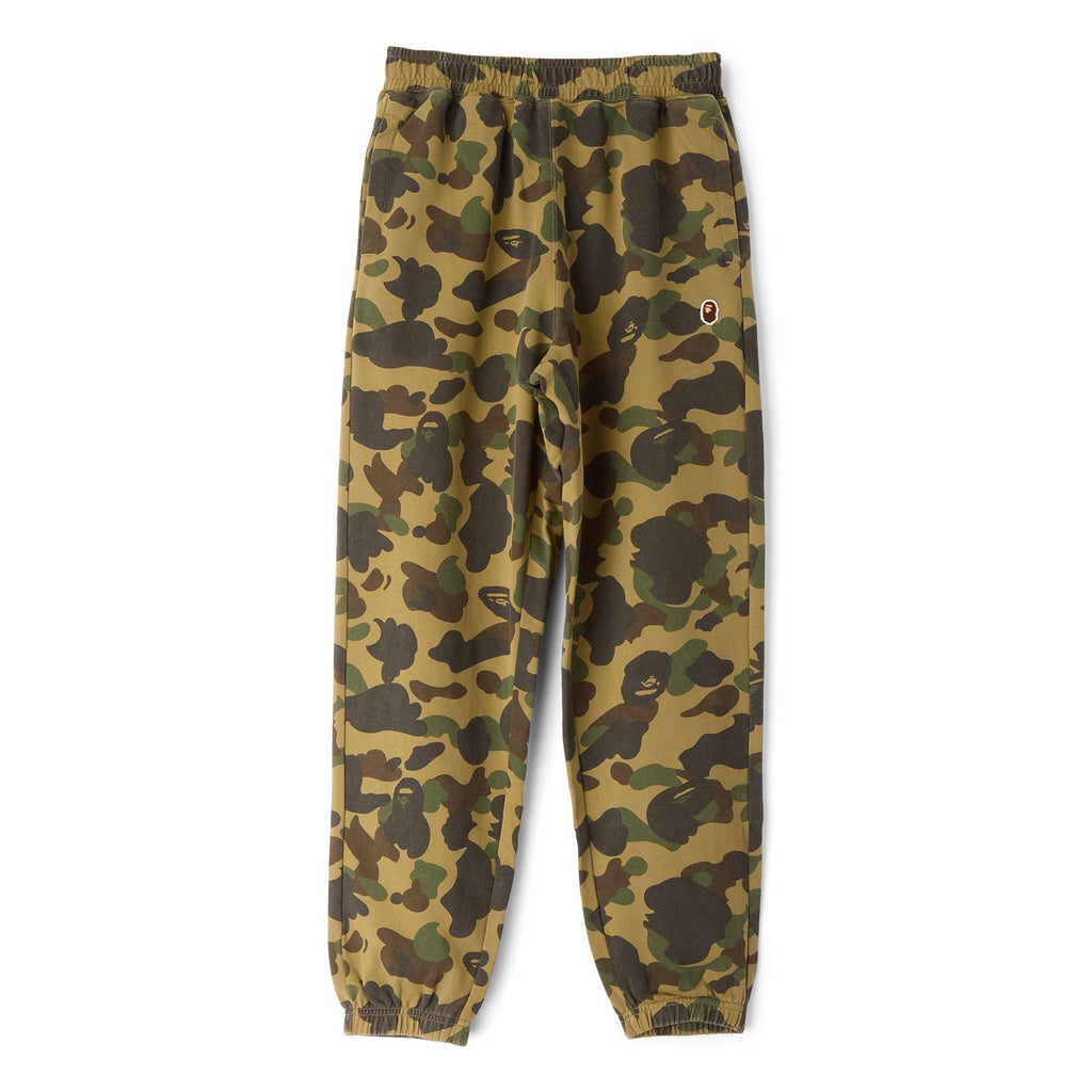 A Bathing Ape 1ST Camo One Point Relaxed Fit Sweat Pants (Green) Trousers