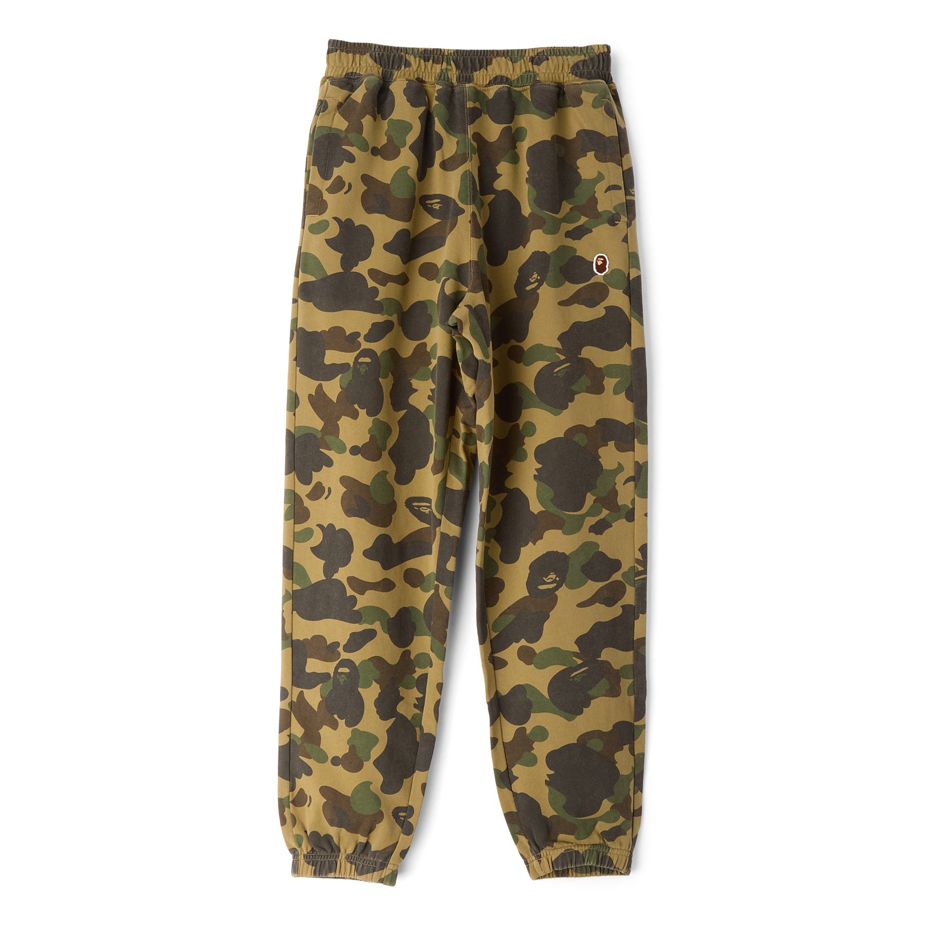 A Bathing Ape 1ST Camo One Point Relaxed Fit Sweat Pants (Green) Trousers