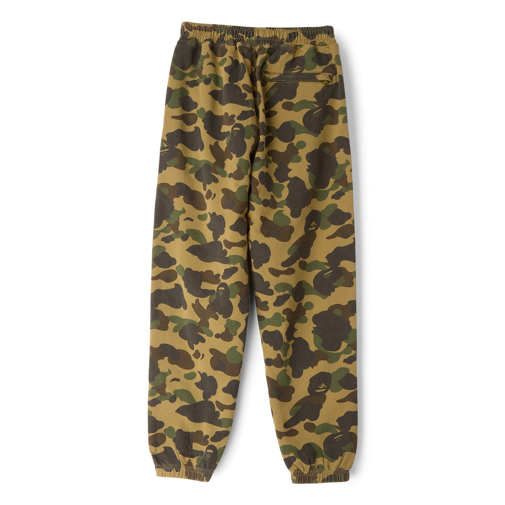A Bathing Ape 1ST Camo One Point Relaxed Fit Sweat Pants (Green) Trousers