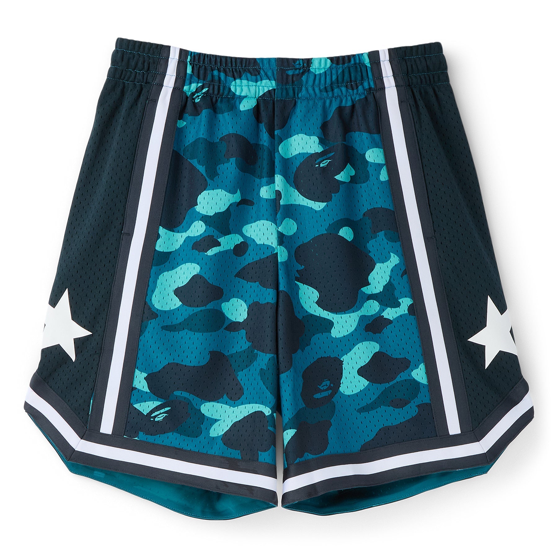 A Bathing Ape Color Camo Mesh Relaxed Fit Shorts M (Green) Trousers