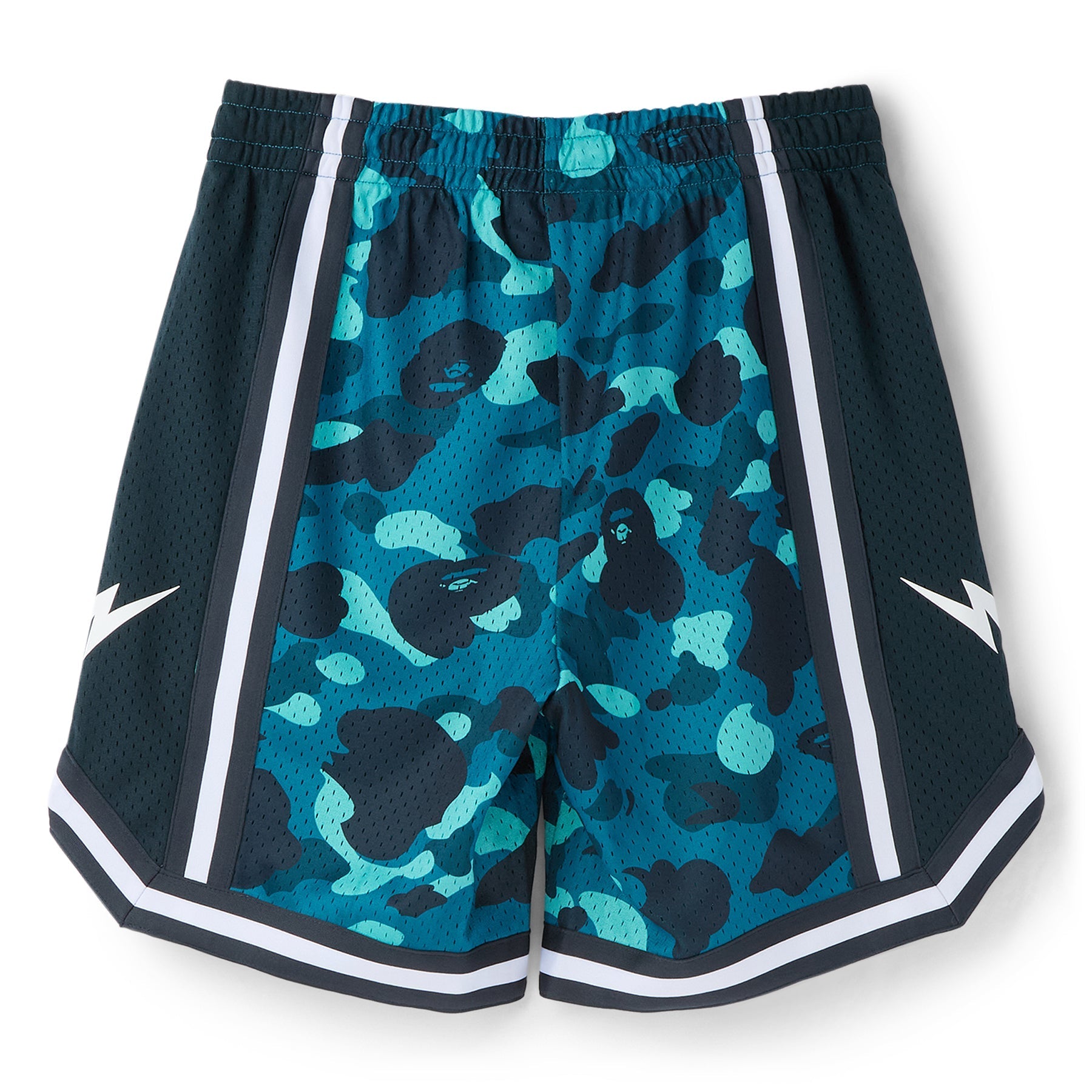 A Bathing Ape Color Camo Mesh Relaxed Fit Shorts M (Green) Trousers