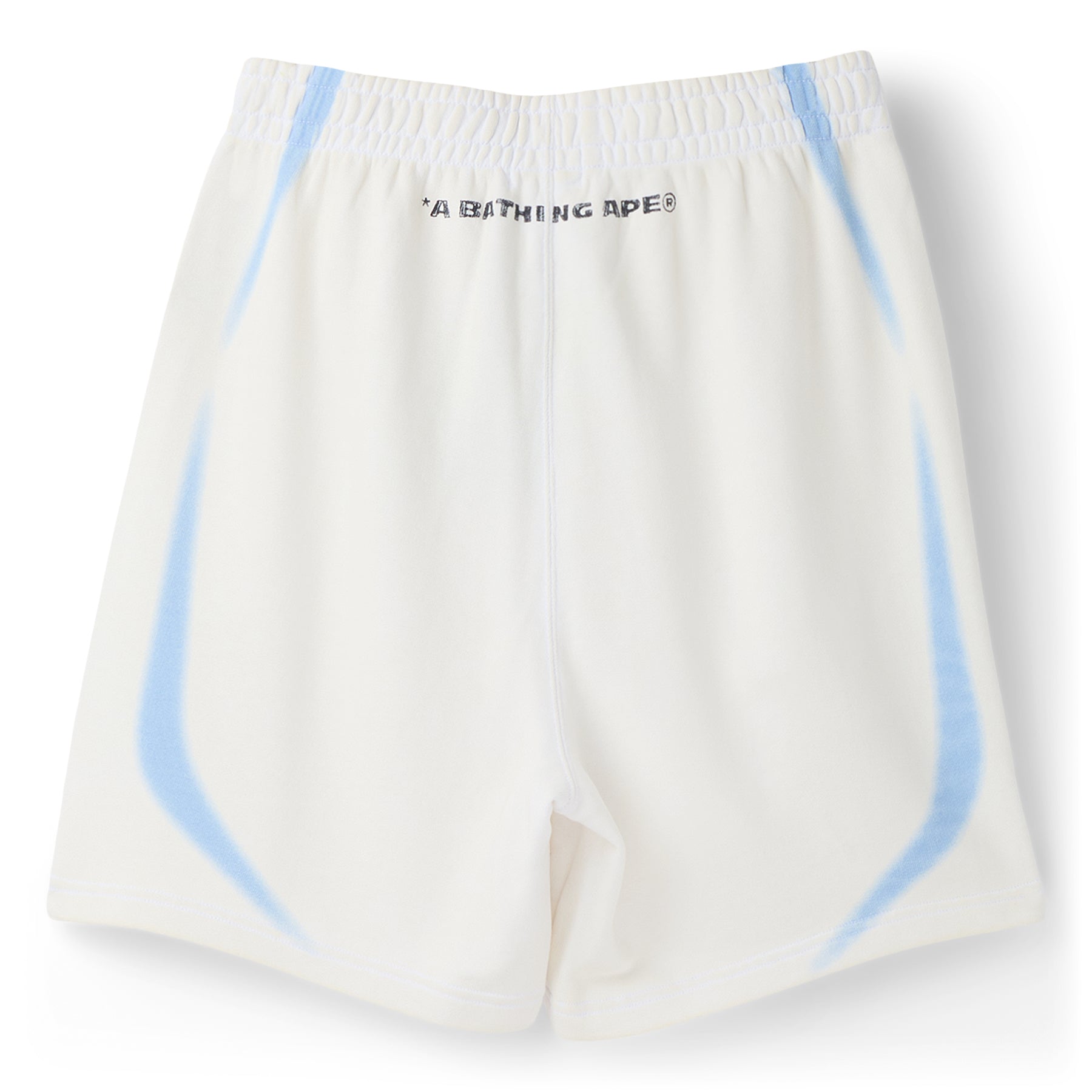 A Bathing Ape Heavy Wash Hand Draw Football Logo Relaxed Fit Sweat Shorts M (White) Trousers