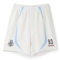 A Bathing Ape Heavy Wash Hand Draw Football Logo Relaxed Fit Sweat Shorts M (White) Trousers