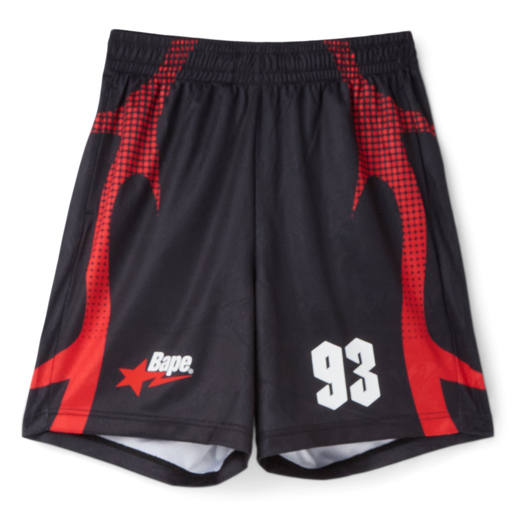 A Bathing Ape Ape Flame Monogram Jacquard Relaxed Fit Football Shorts M (Black) Trousers