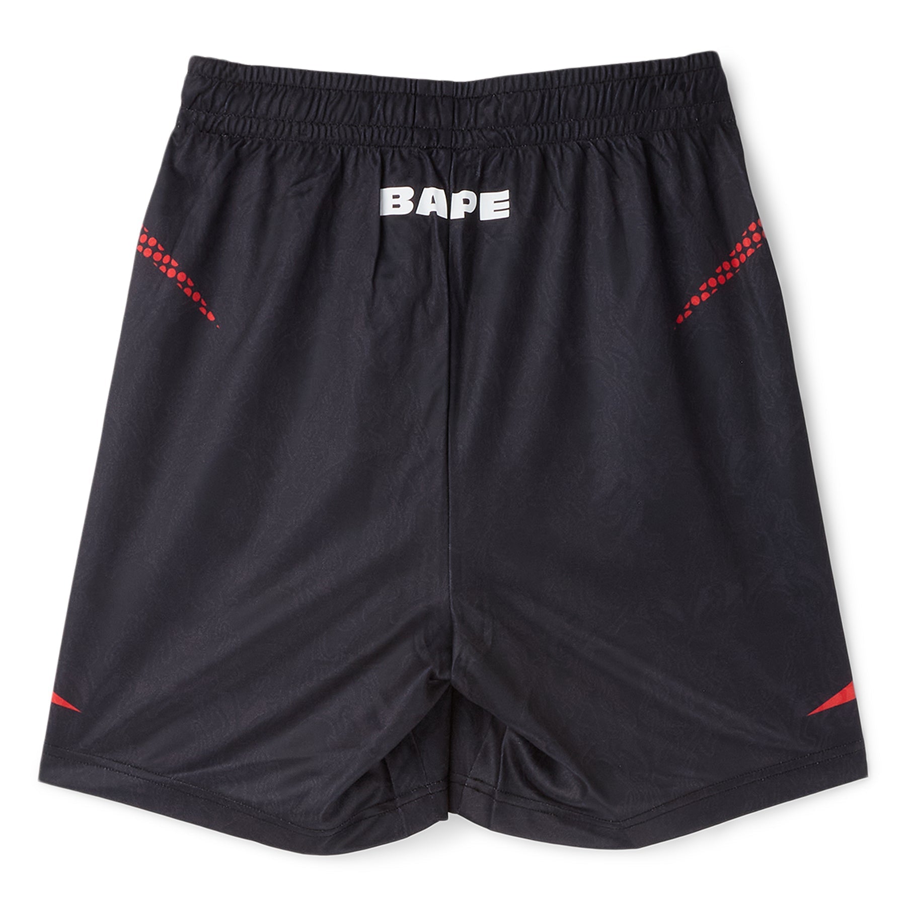 A Bathing Ape Ape Flame Monogram Jacquard Relaxed Fit Football Shorts M (Black) Trousers