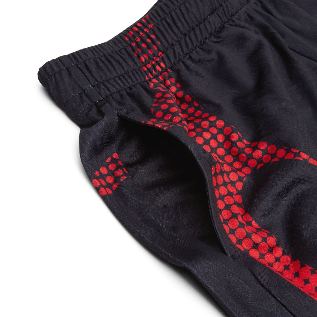 A Bathing Ape Ape Flame Monogram Jacquard Relaxed Fit Football Shorts M (Black) Trousers