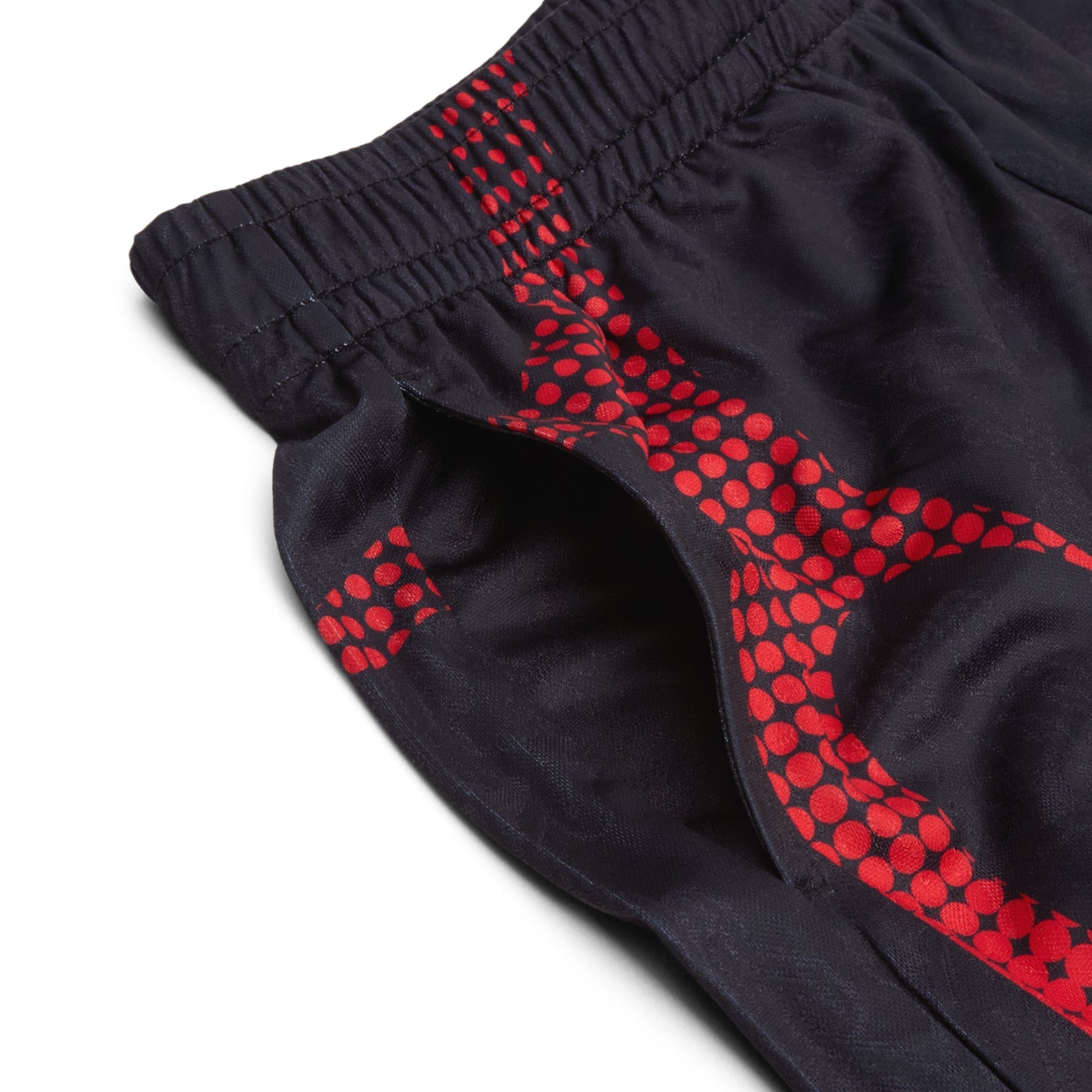 A Bathing Ape Ape Flame Monogram Jacquard Relaxed Fit Football Shorts M (Black) Trousers