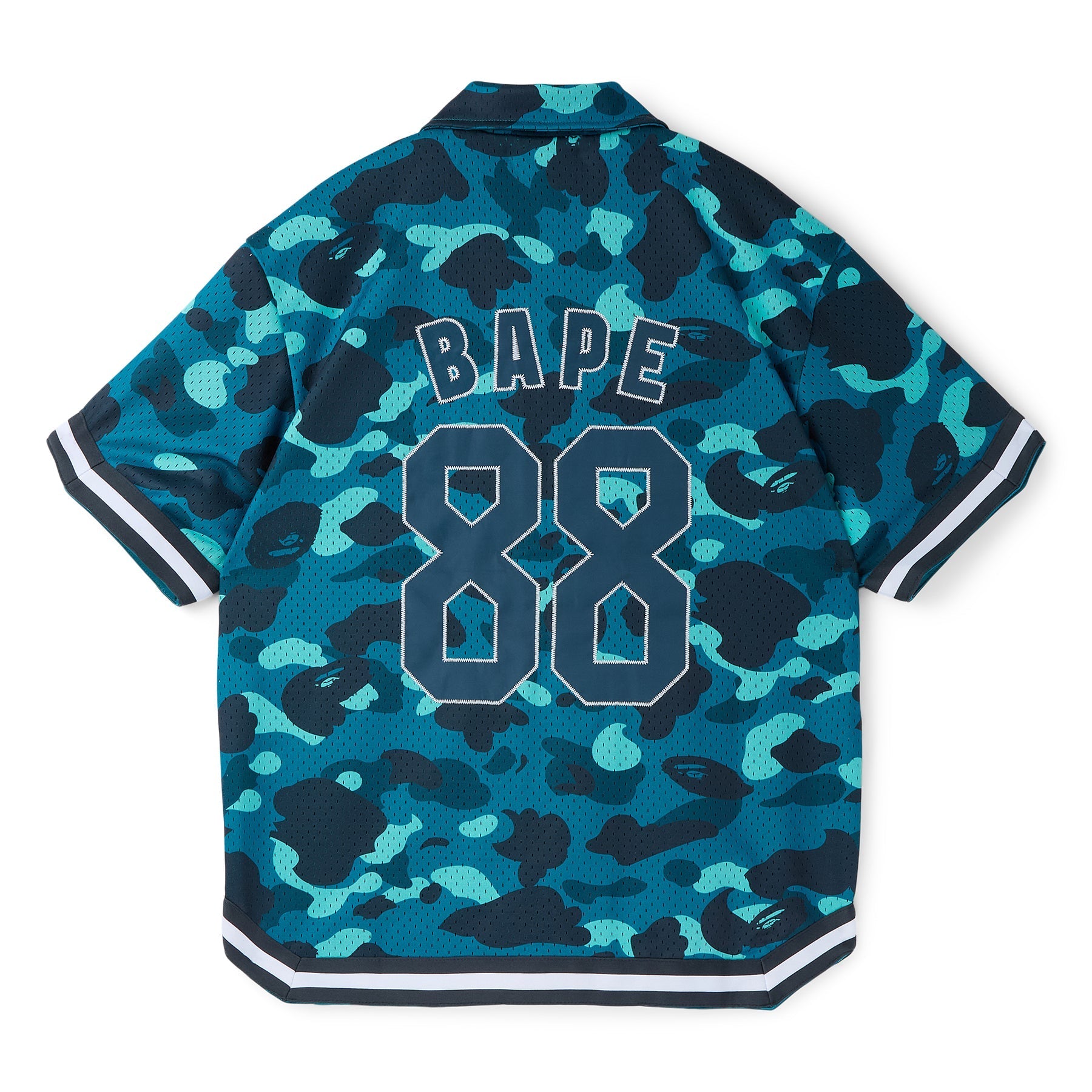 A Bathing Ape Color Camo Warm Up Ss Shirt M (Green) Top