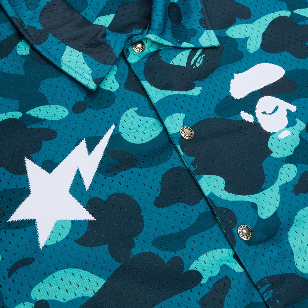 A Bathing Ape Color Camo Warm Up Ss Shirt M (Green) Top