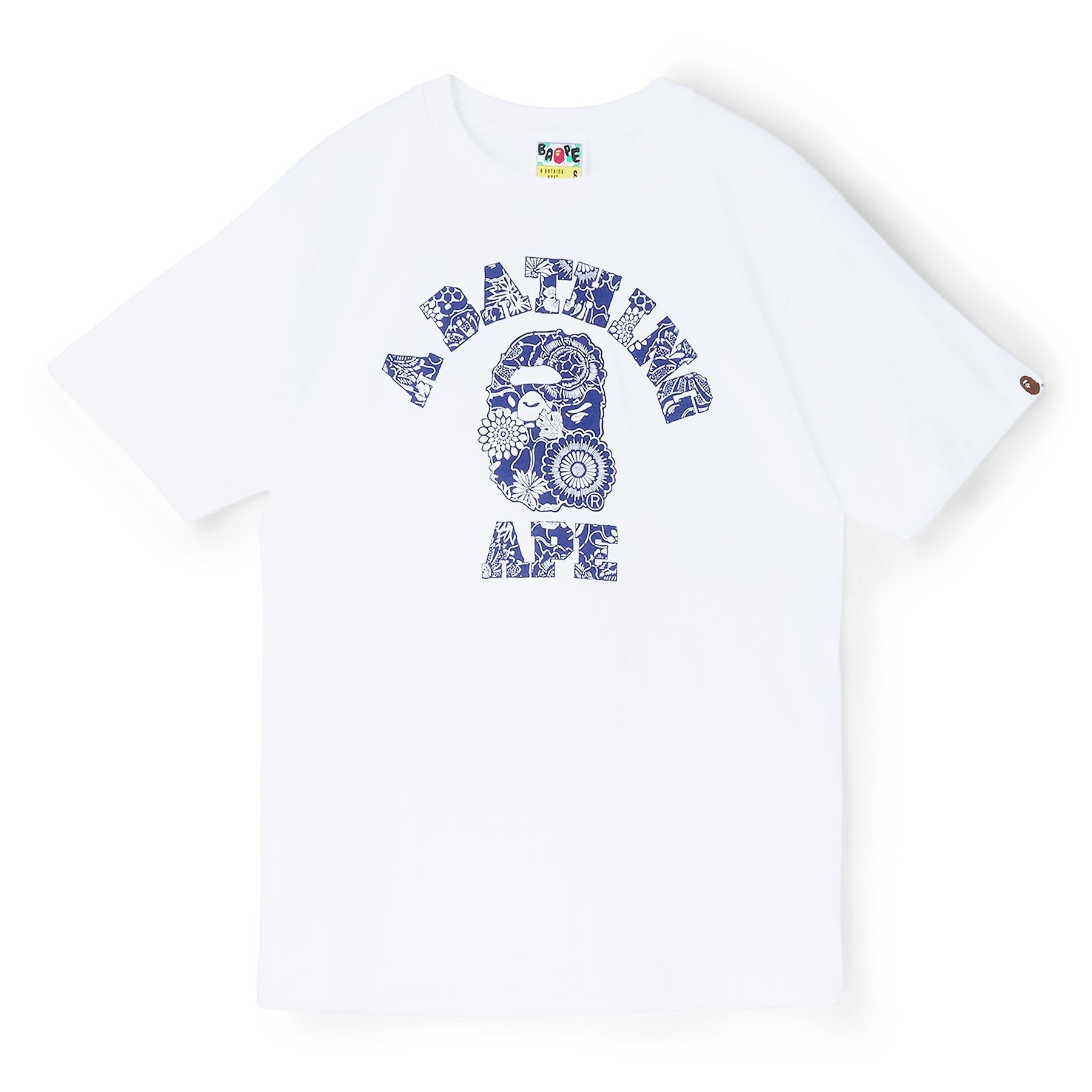 A Bathing Ape Japanese Indigo Art Camo College Tee M (Whxny) T-shirt Top