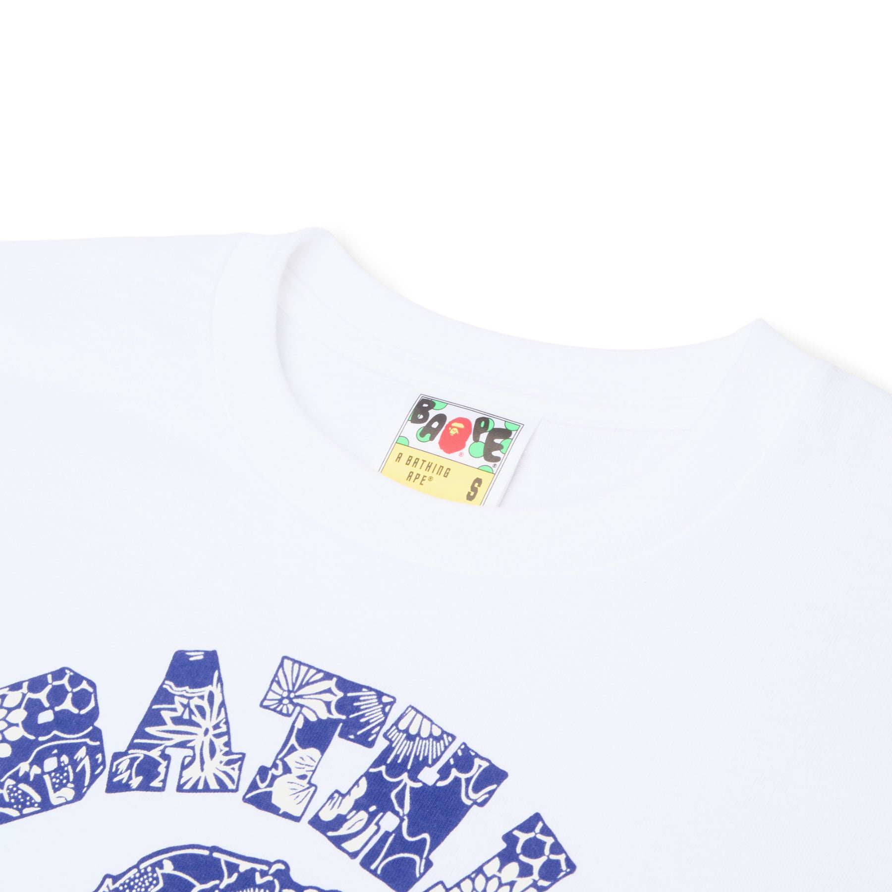 A Bathing Ape Japanese Indigo Art Camo College Tee M (Whxny) T-shirt Top