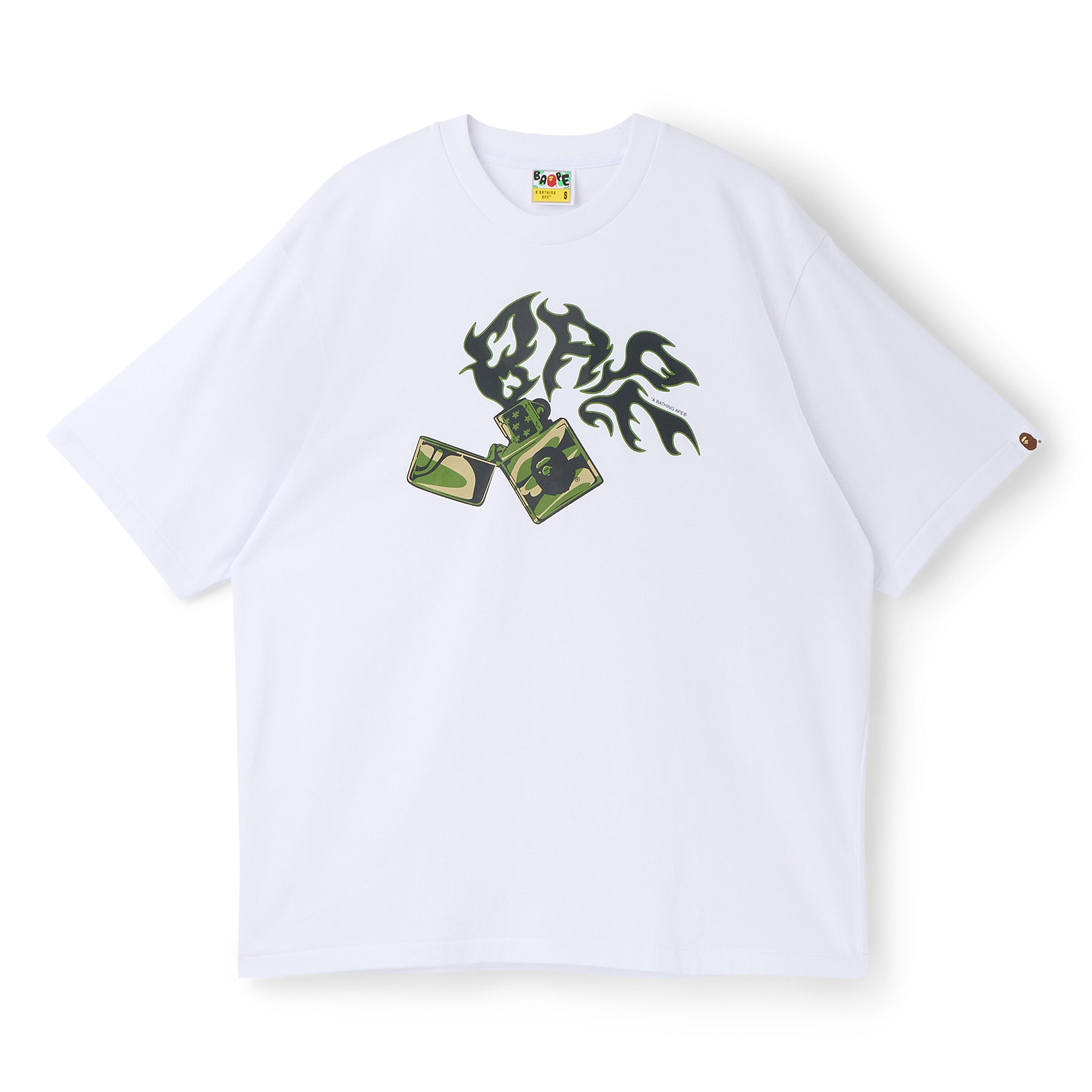 A Bathing Ape Bape Lighter Relaxed Fit Tee M (White) T-shirt Top
