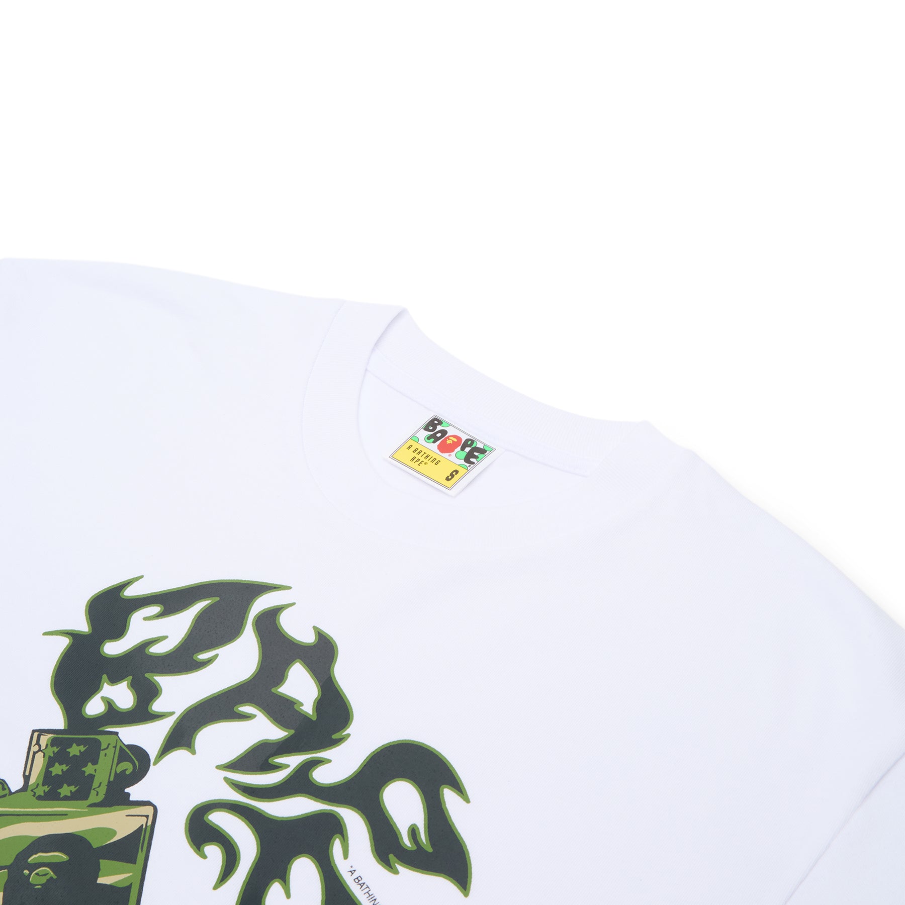 A Bathing Ape Bape Lighter Relaxed Fit Tee M (White) T-shirt Top
