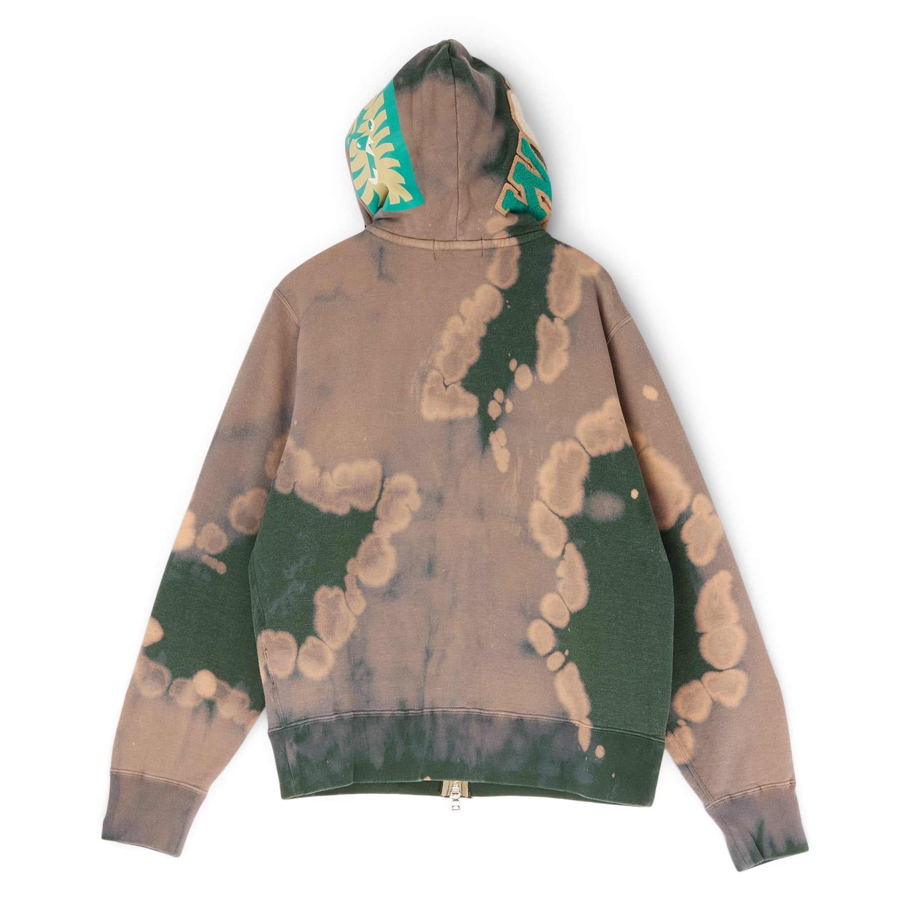 A Bathing Ape Hand Dye Shark Full Zip Hoodie (Green) Top