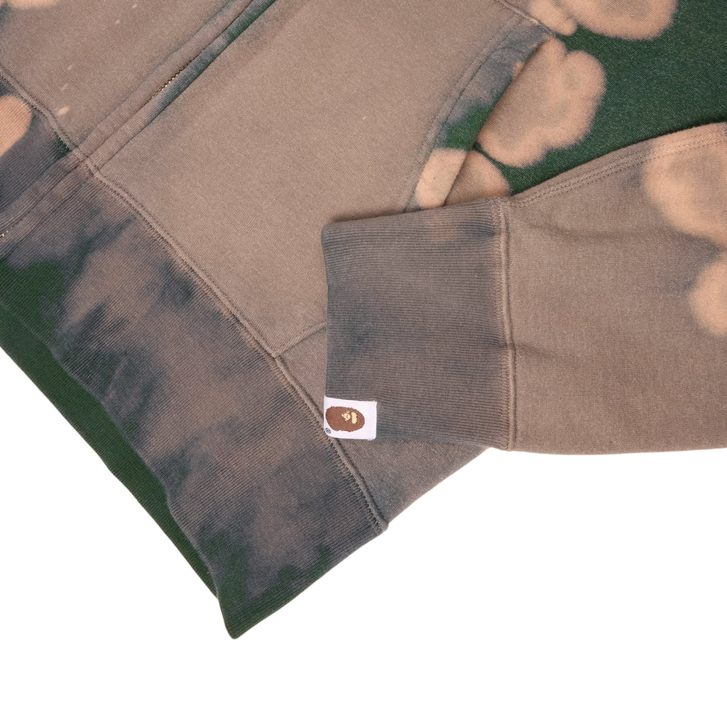 A Bathing Ape Hand Dye Shark Full Zip Hoodie (Green) Top