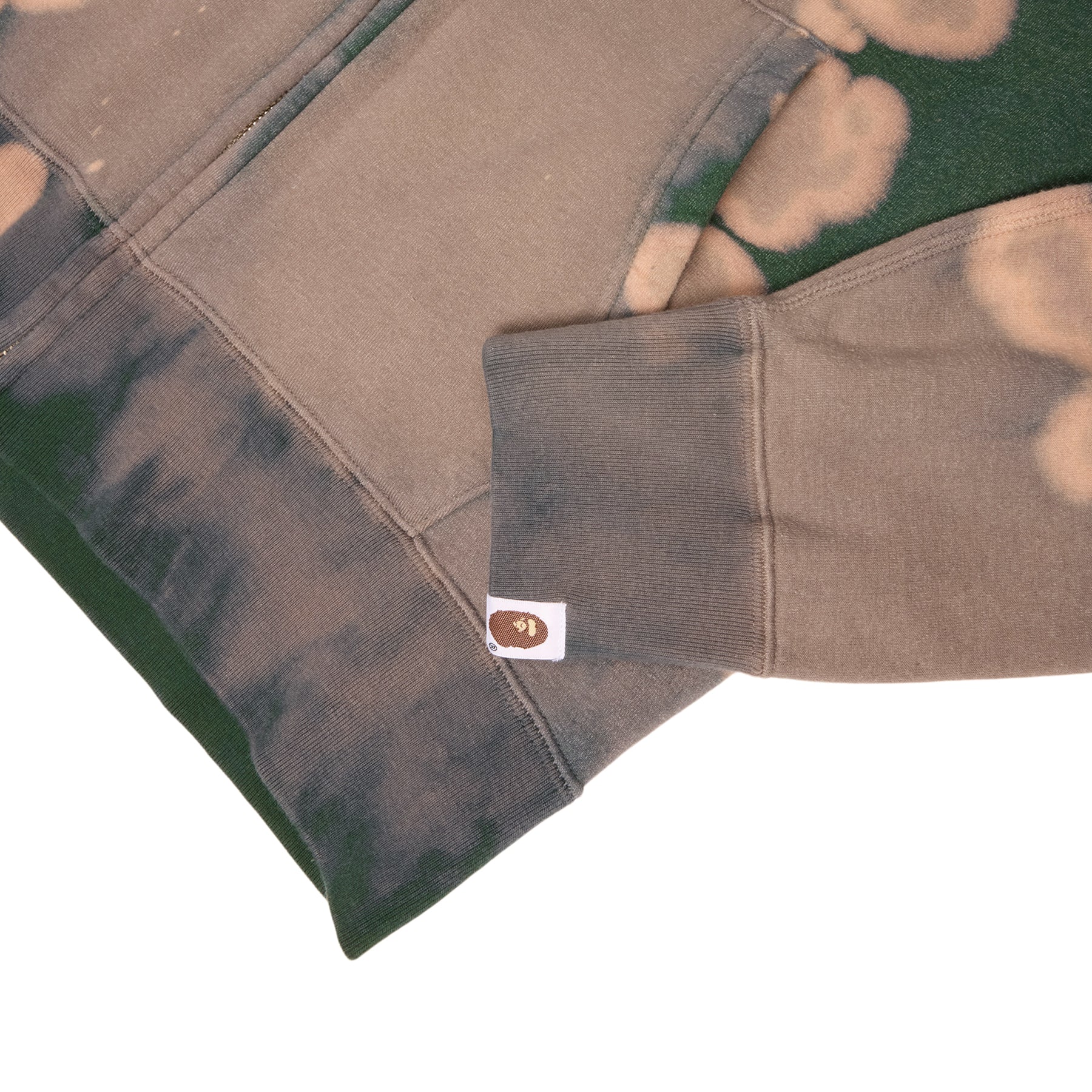 A Bathing Ape Hand Dye Shark Full Zip Hoodie (Green) Top