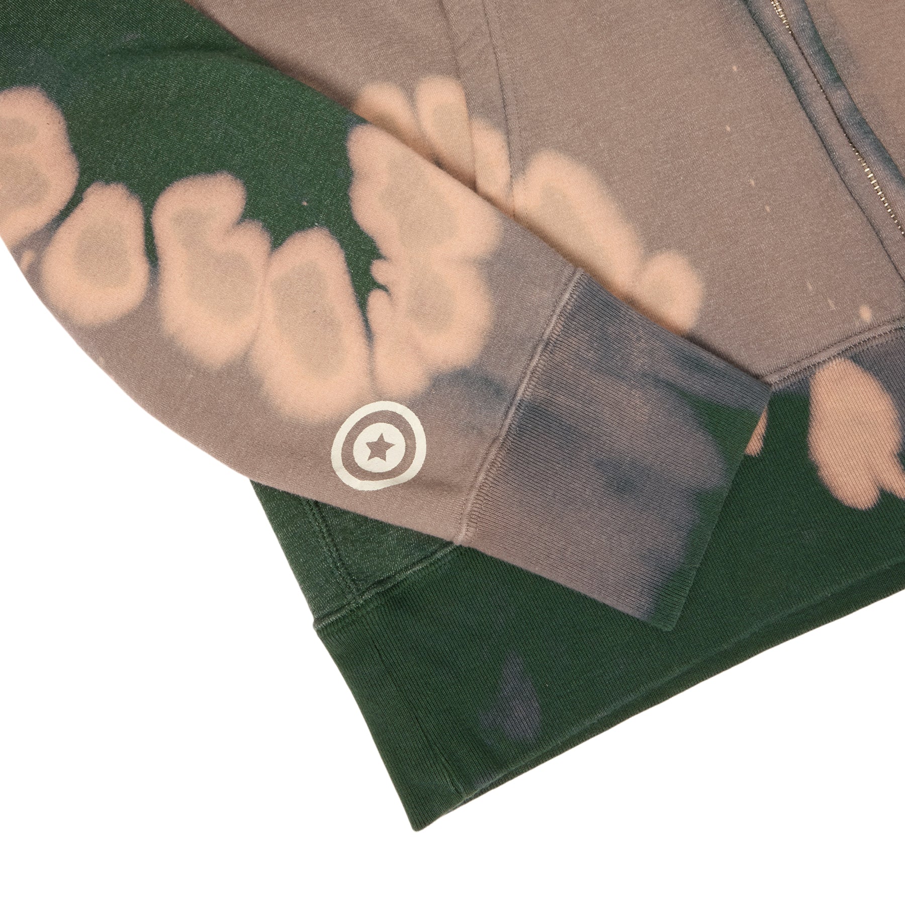 A Bathing Ape Hand Dye Shark Full Zip Hoodie (Green) Top