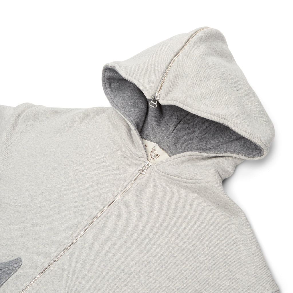 Brain Dead Zip Hoodie (Heather Grey) Top