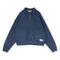 Brain Dead Half Zip Collared Sweatshirt (Midnight) Top