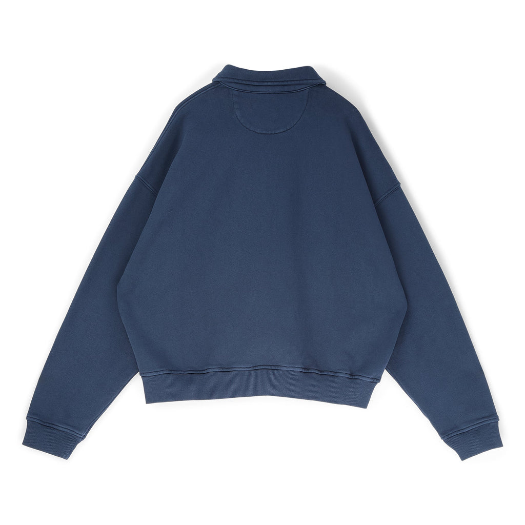 Brain Dead Half Zip Collared Sweatshirt (Midnight) Top