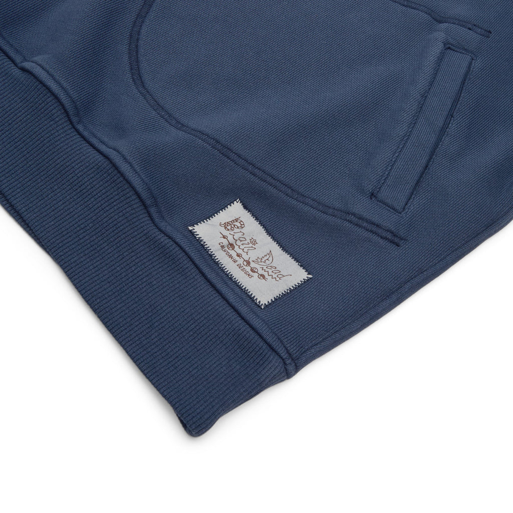 Brain Dead Half Zip Collared Sweatshirt (Midnight) Top