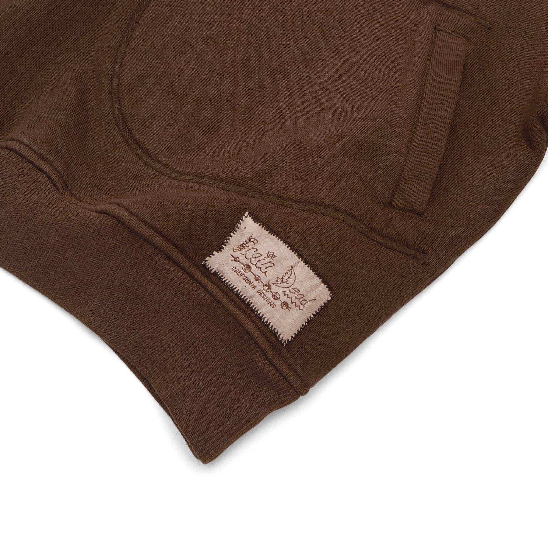 Brain Dead Half Zip Collared Sweatshirt (Brown) Top