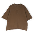Brain Dead Boxy Thermal Mock Neck T-Shirt (Brown) Top