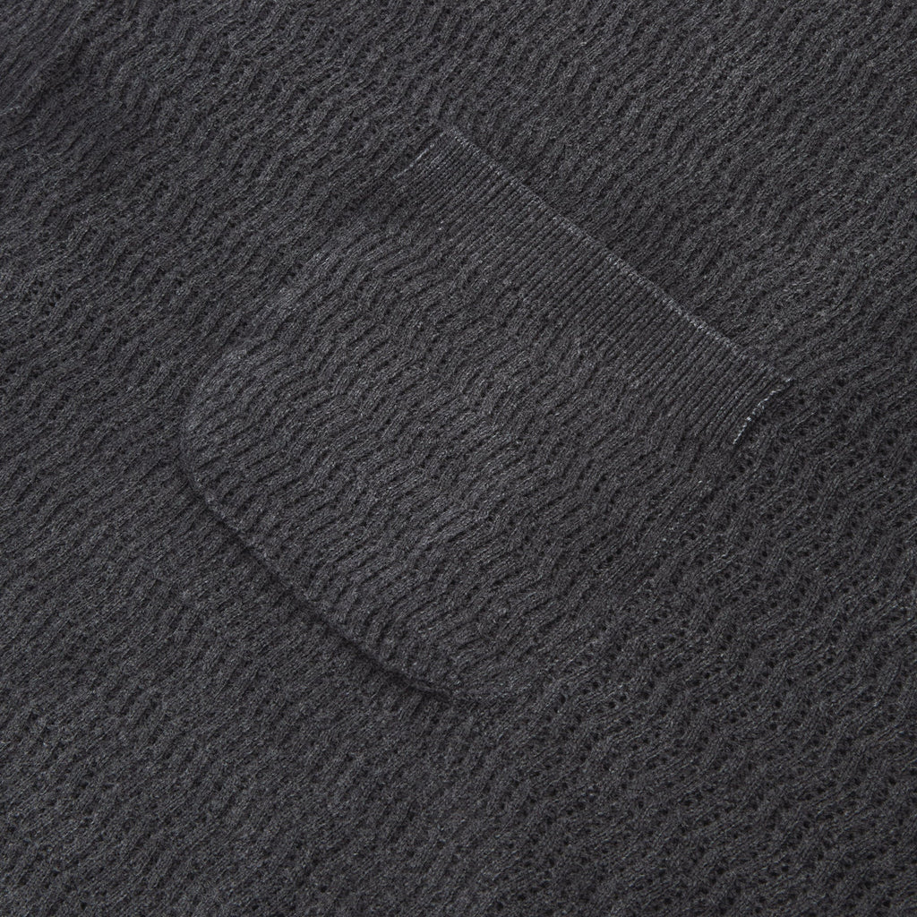 Brain Dead Pigment Dye Long Sleeve Polo Sweater (Ink) Top
