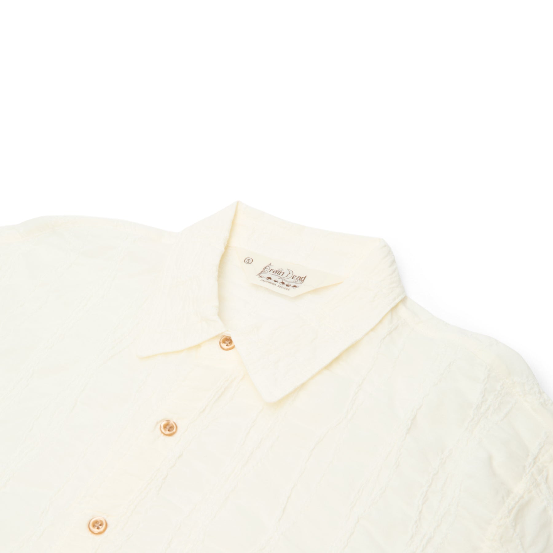 Brain Dead Twisted Piping Shirt (Natural) Top