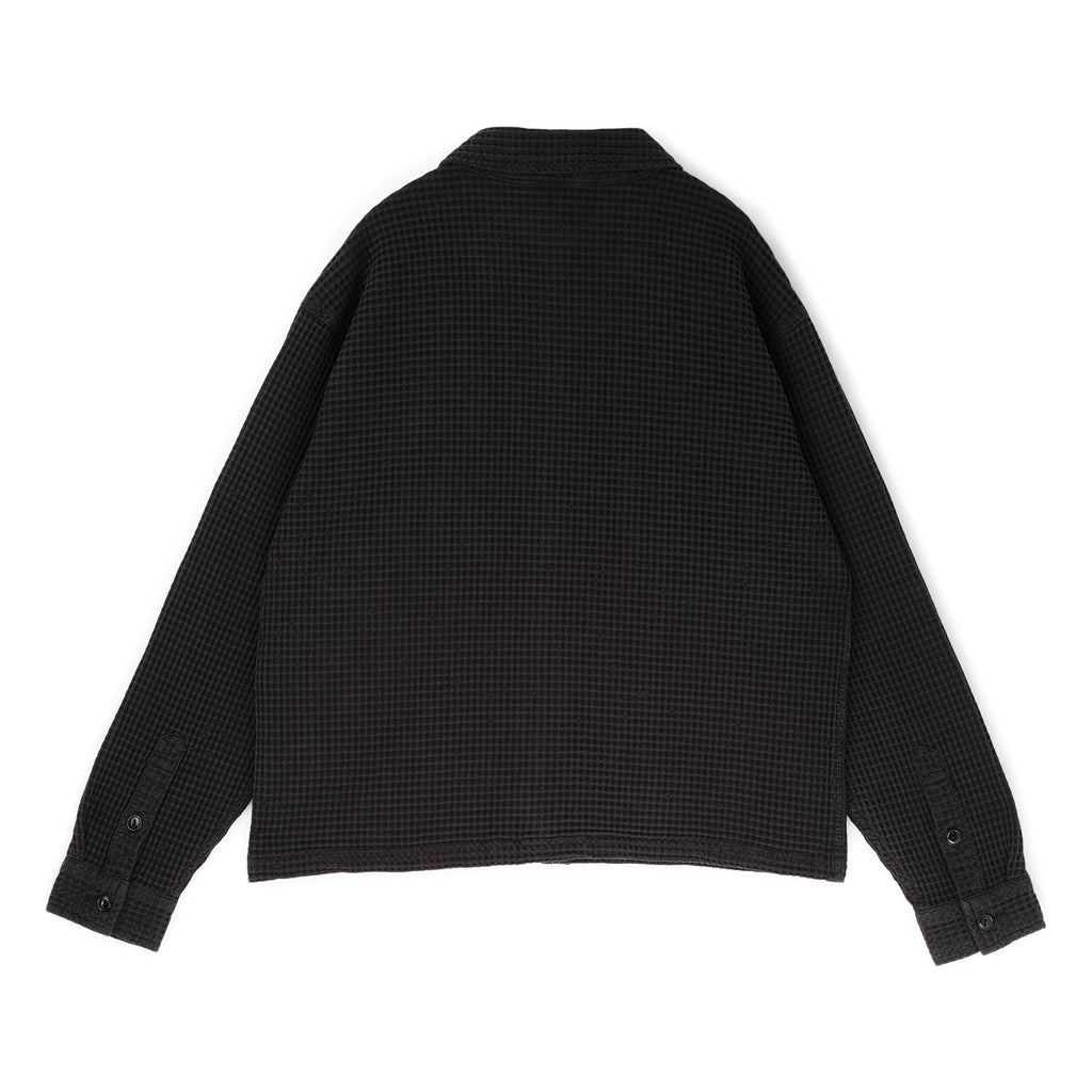 Brain Dead Waffle Button Front Shirt (Black) Top