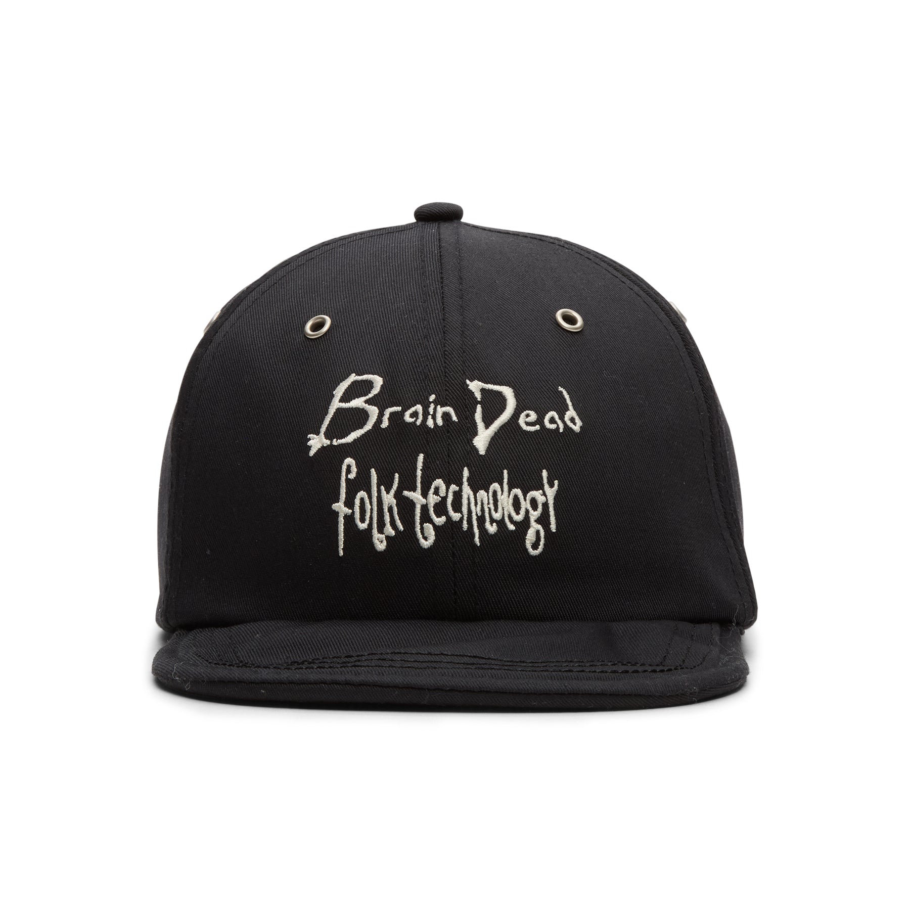 Brain Dead Folk Technology Wire Brim 6 Panel Hats (Black) Hats