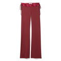 Danielle Guizio Ruched Side Tie Stretch Pant (Bordeaux) Trousers