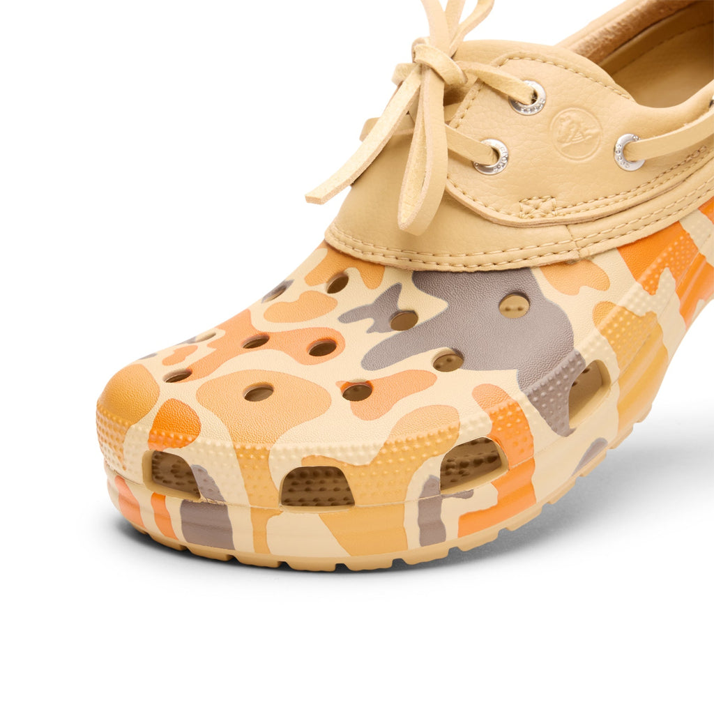 crocs-classic-duck-camo-boat-shoe-tan-shocking-orange  Footwear