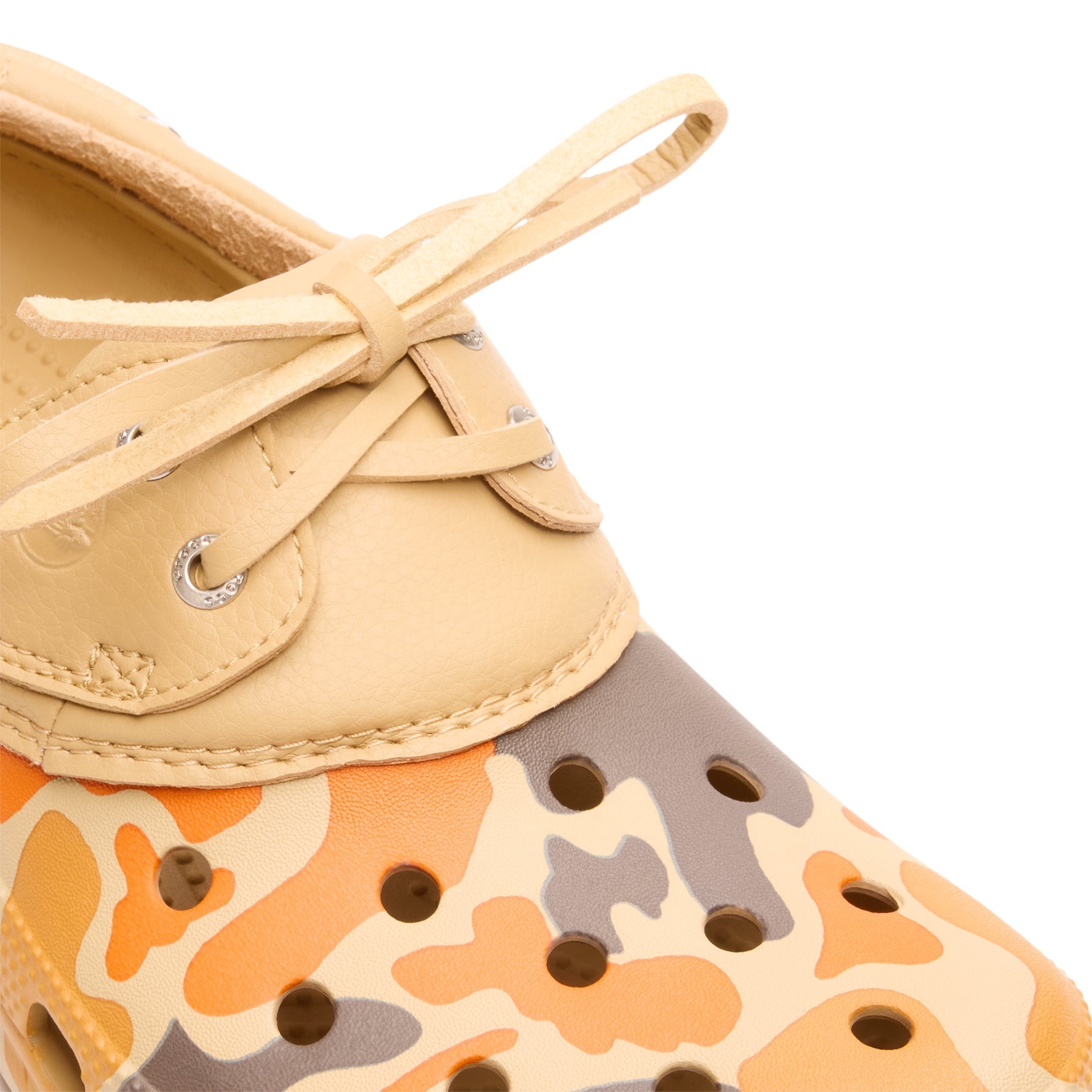 crocs-classic-duck-camo-boat-shoe-tan-shocking-orange  Footwear