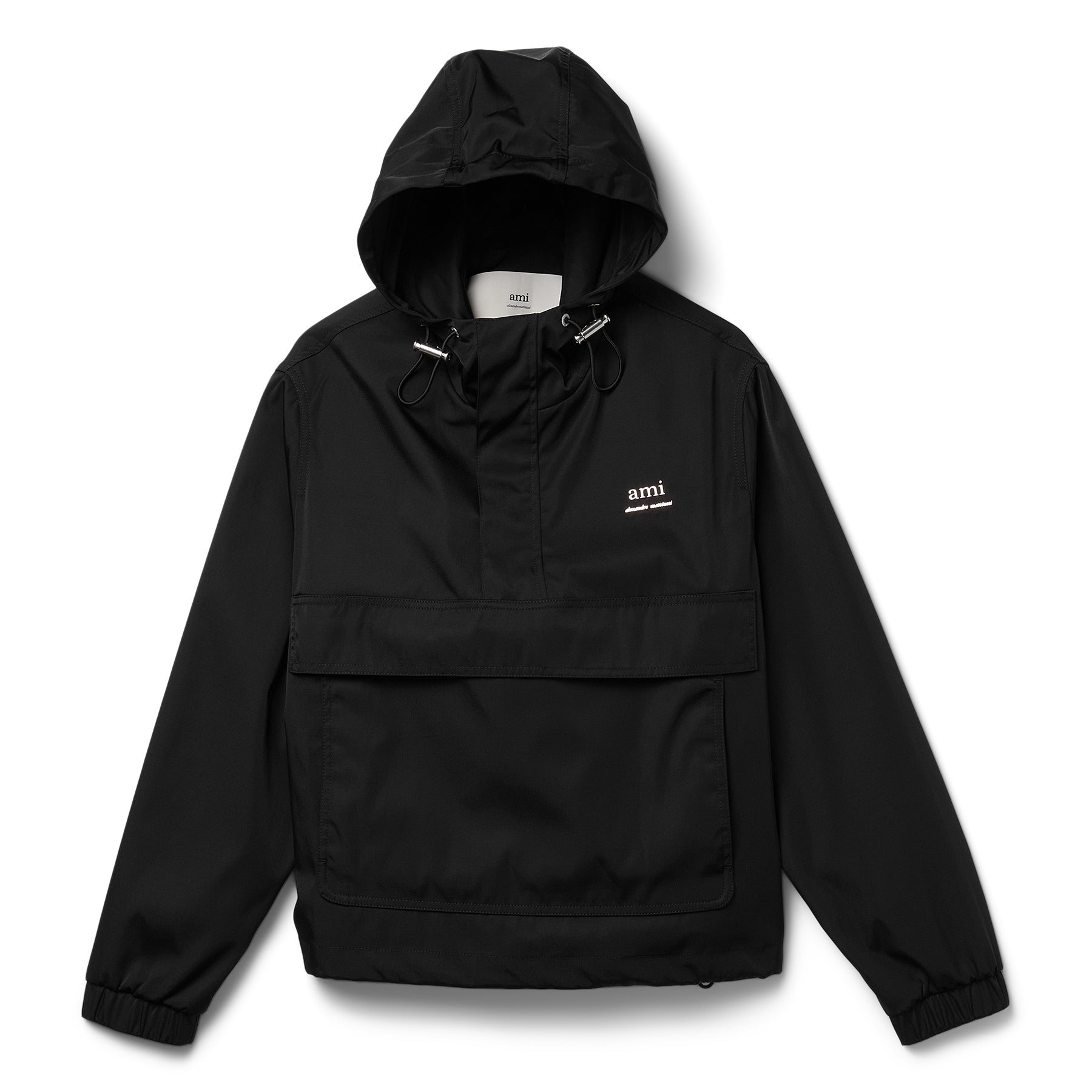 AMI Hooded Ami Windbreaker (BLACK) Top