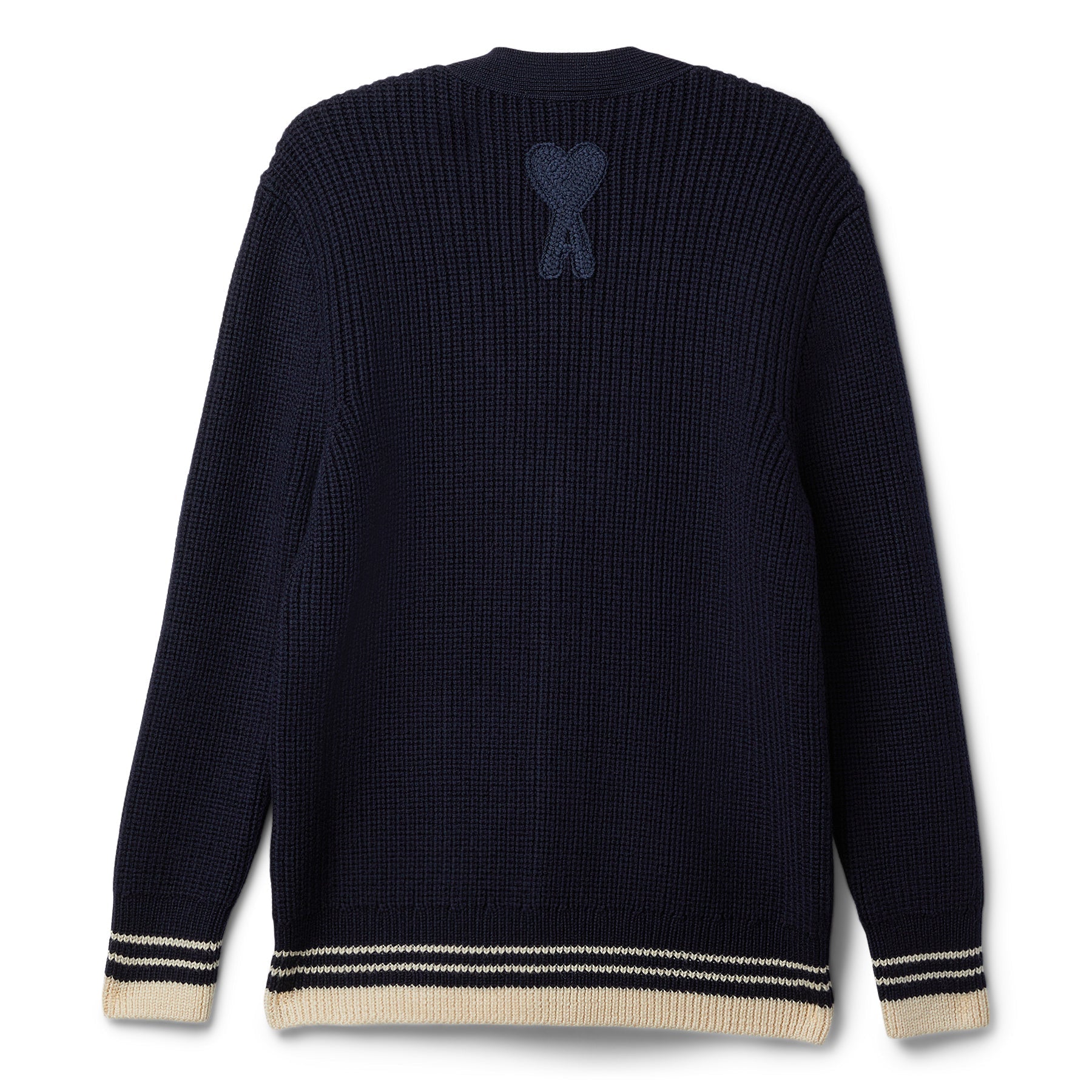 AMI Ribbed Cardigan (Navy blue) Top