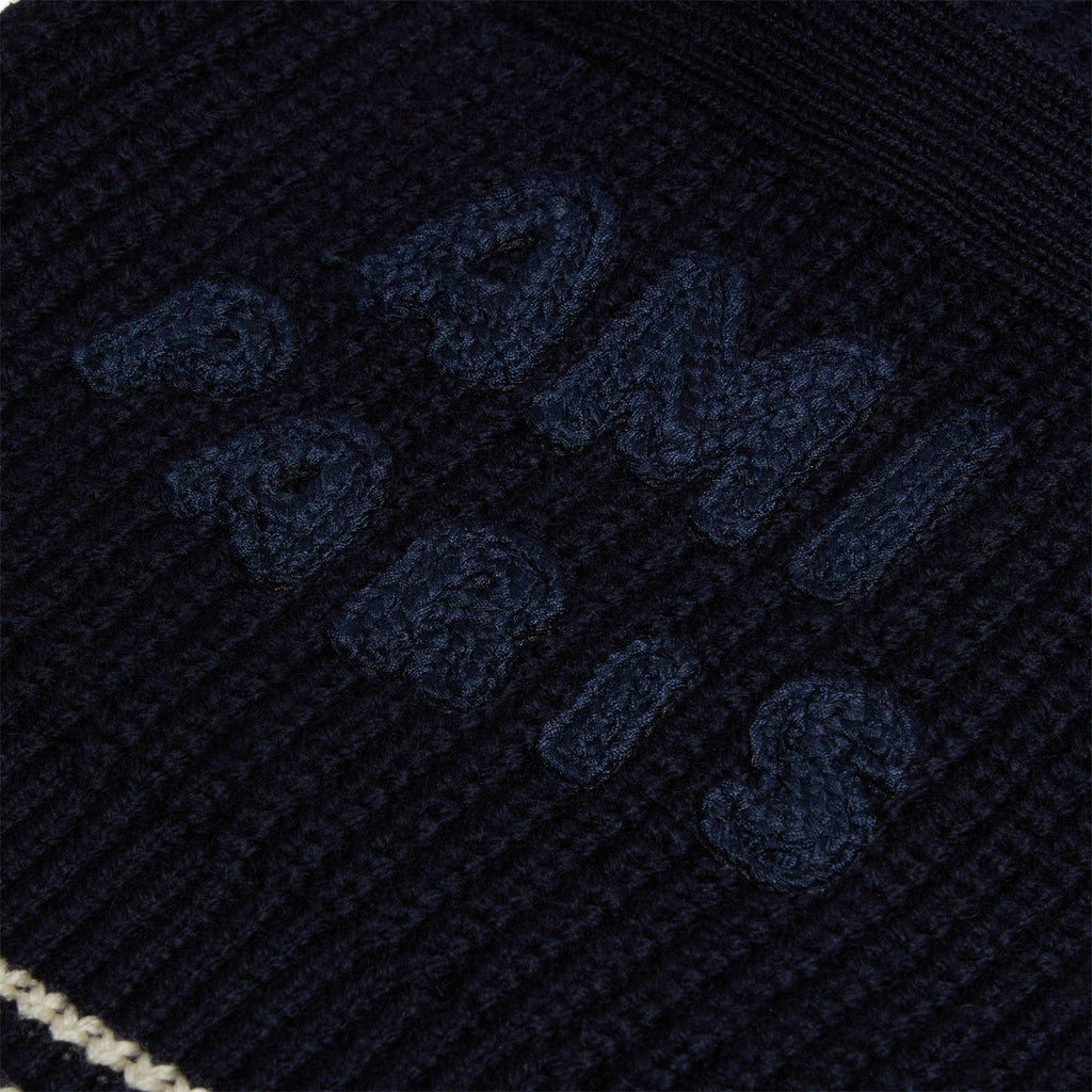 AMI Ribbed Cardigan (Navy blue) Top