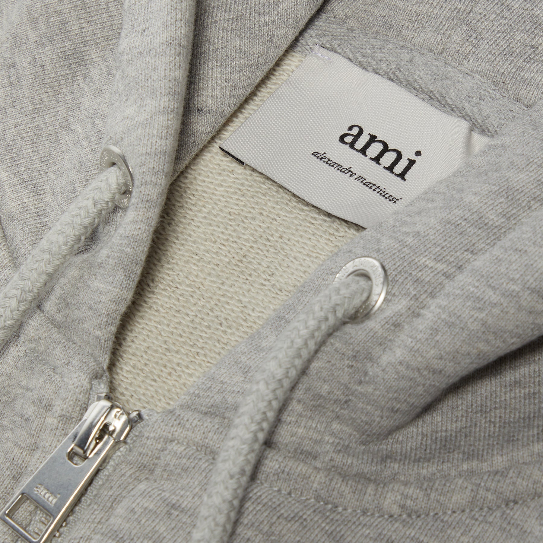 AMI ADC Zip Hoodie (Heather Ash Grey) Top