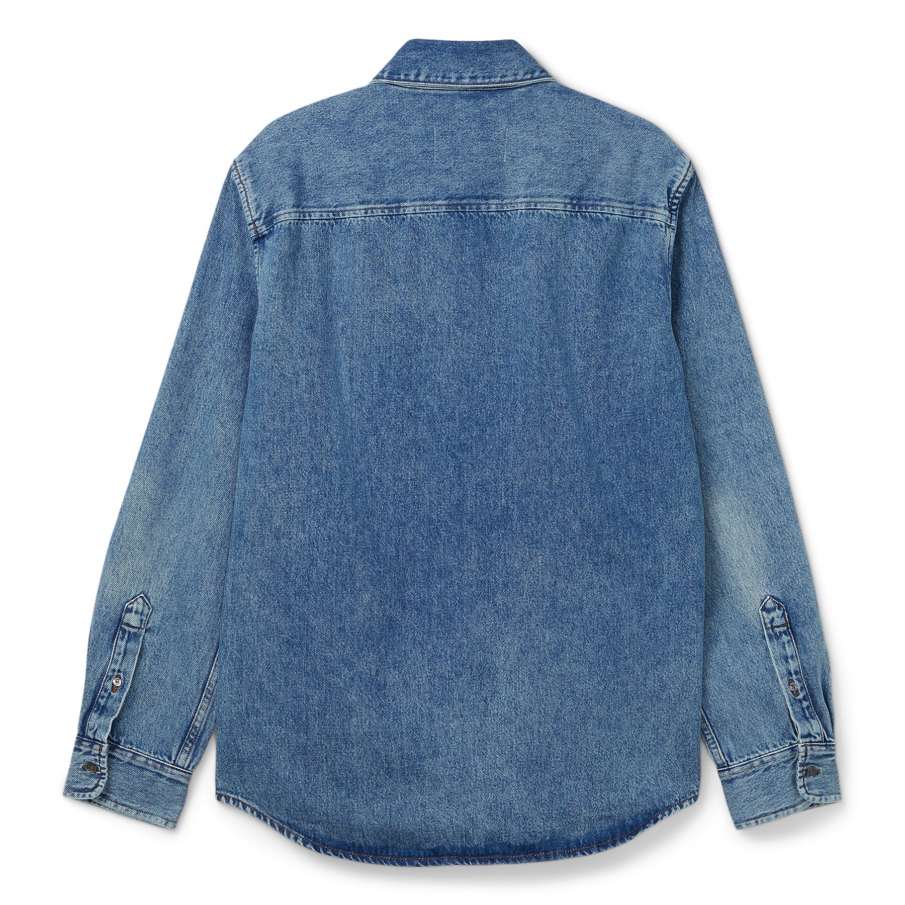AMI ADC Cotton Button-Down Shirt (Blue) Top