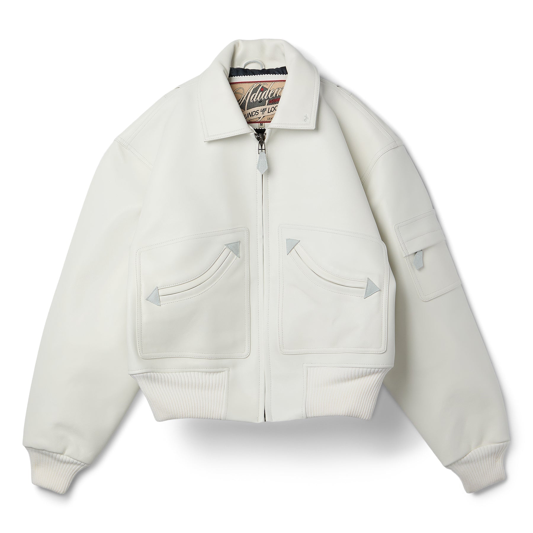 Adidem Asterisks Lambskin Jacket (White) Top
